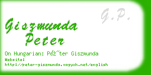 giszmunda peter business card